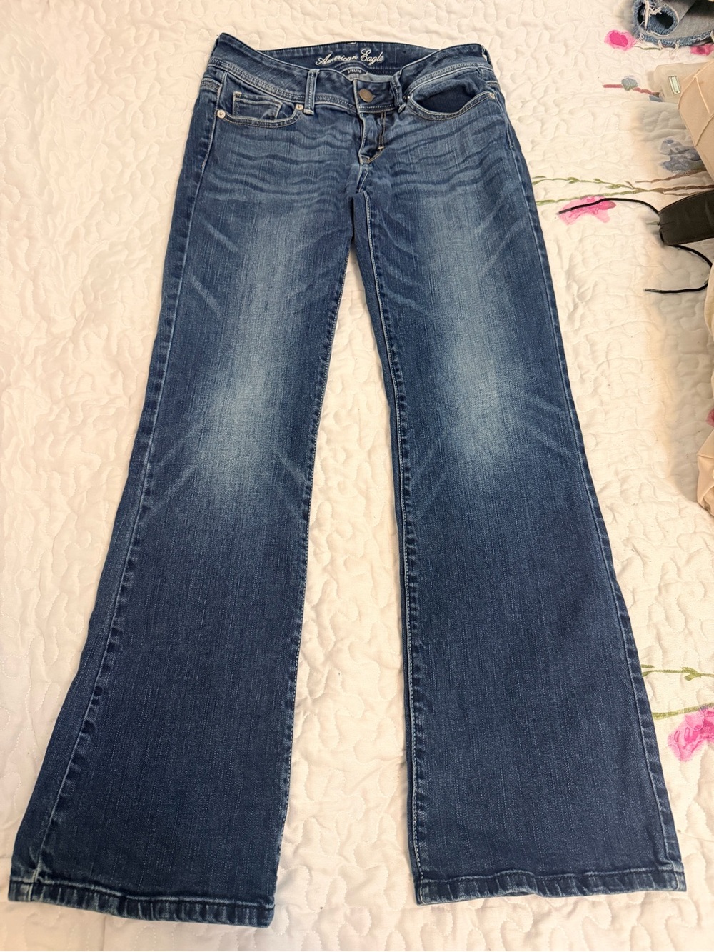 American Eagle Outfitters Women’s Mid Wash Boot Cut Jeans - Blue